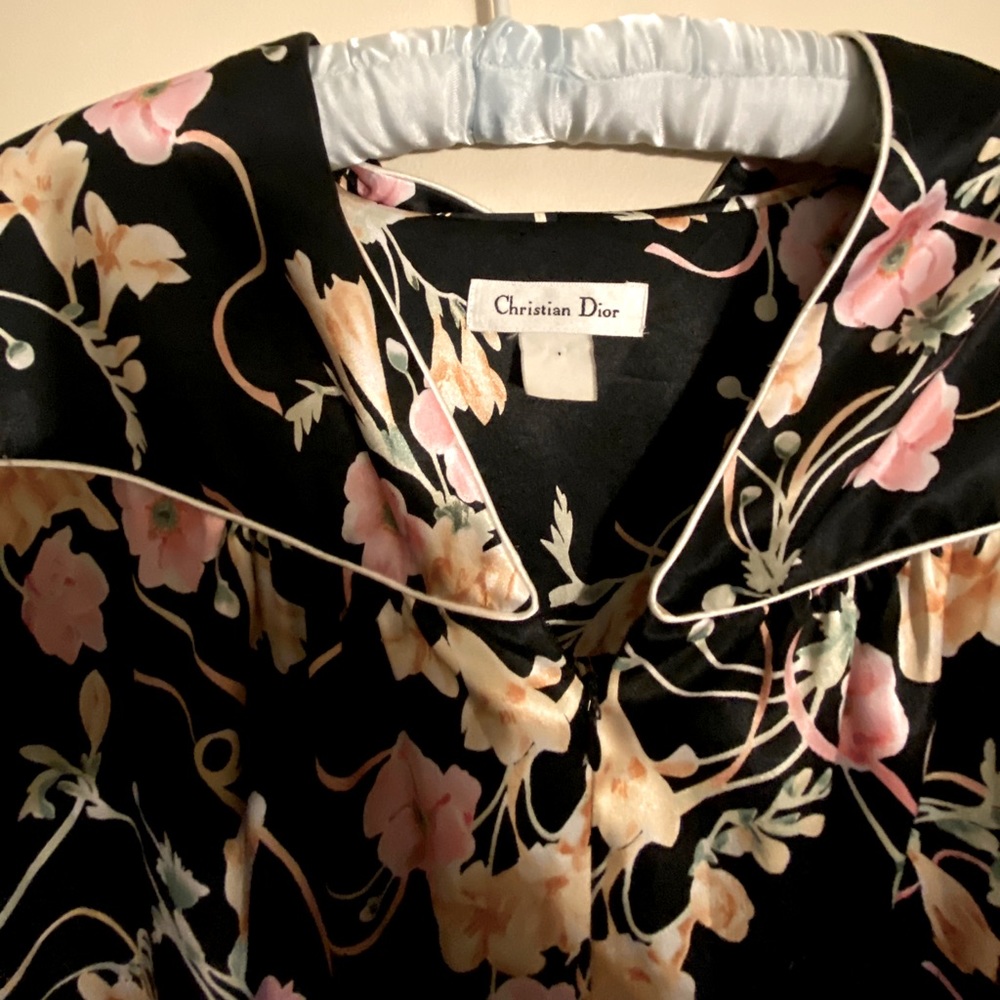 Vintage Christian Dior Floral Night Gown